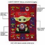 personalized washington nationals baby yoda red blanket new arrival