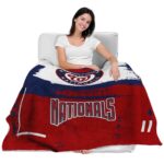 personalized washington nationals paint strokes red white blanket latest model