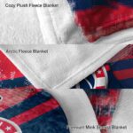 personalized washington wizards grunge streaks blue blanket premium grade