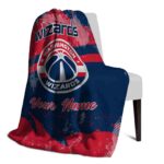 personalized washington wizards grunge streaks blue blanket top rated