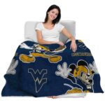 personalized west virginia mountaineers mickey blue blanket best selling