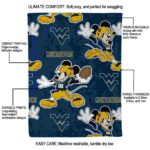 personalized west virginia mountaineers mickey blue blanket best selling