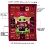 personalized western kentucky hilltoppers baby yoda red blanket new arrival