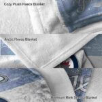 personalized winnipeg jets grunge texture blue white blanket best selling