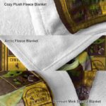personalized wyoming cowboys baby yoda brown blanket best selling