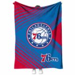 philadelphia 76ers diagonal stripes blue blanket best selling