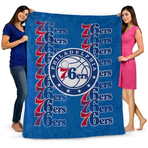 philadelphia 76ers fan pride blue blanket fashion forward