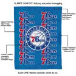 philadelphia 76ers fan pride blue blanket best selling
