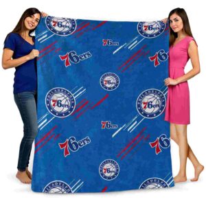 philadelphia 76ers fan spirit blue blanket fashion forward