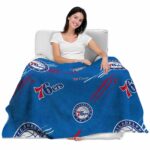 philadelphia 76ers fan spirit blue blanket best selling