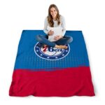 philadelphia 76ers gradient dots blue blanket best selling