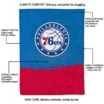 philadelphia 76ers gradient dots blue blanket best selling