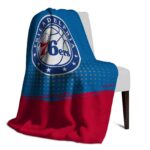 philadelphia 76ers gradient dots blue blanket best selling