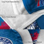philadelphia 76ers grunge texture blue blanket best selling