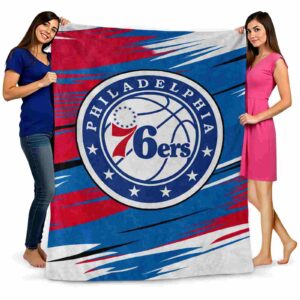 philadelphia 76ers paint streaks blue white blanket fashion forward