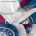 philadelphia 76ers paint streaks blue white blanket best selling