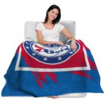 philadelphia 76ers splatter effect blue blanket best selling