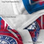 philadelphia 76ers splatter effect blue blanket best selling