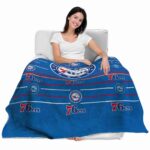 philadelphia 76ers striped pattern blue blanket latest model