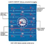 philadelphia 76ers striped pattern blue blanket new arrival