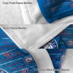 philadelphia 76ers striped pattern blue blanket premium grade