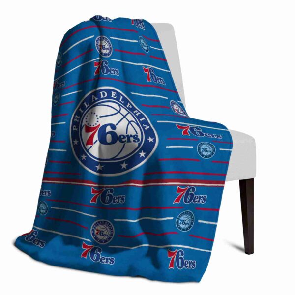 philadelphia 76ers striped pattern blue blanket top rated
