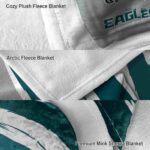philadelphia eagles brushstrokes green white blanket premium grade