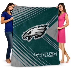 philadelphia eagles diagonal stripes green blanket fashion forward