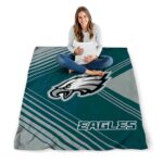 philadelphia eagles diagonal stripes green blanket high quality
