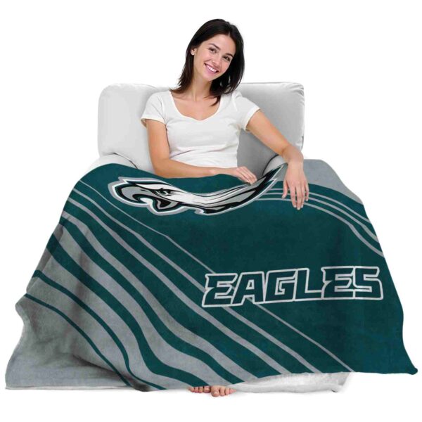 philadelphia eagles diagonal stripes green blanket latest model