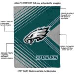 philadelphia eagles diagonal stripes green blanket new arrival