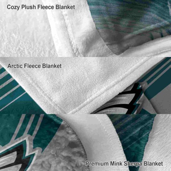 philadelphia eagles diagonal stripes green blanket premium grade