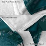 philadelphia eagles fan spirit green blanket premium grade