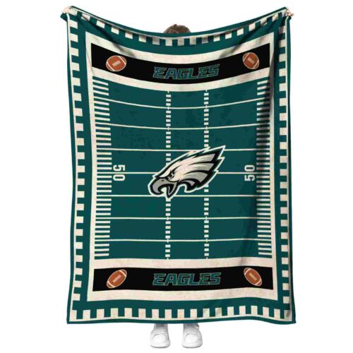 philadelphia eagles football field green blanket best selling