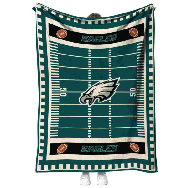 philadelphia eagles football field green blanket best selling