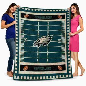 philadelphia eagles football field green blanket fashion forward