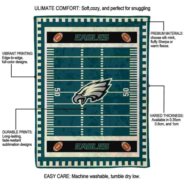 philadelphia eagles football field green blanket new arrival