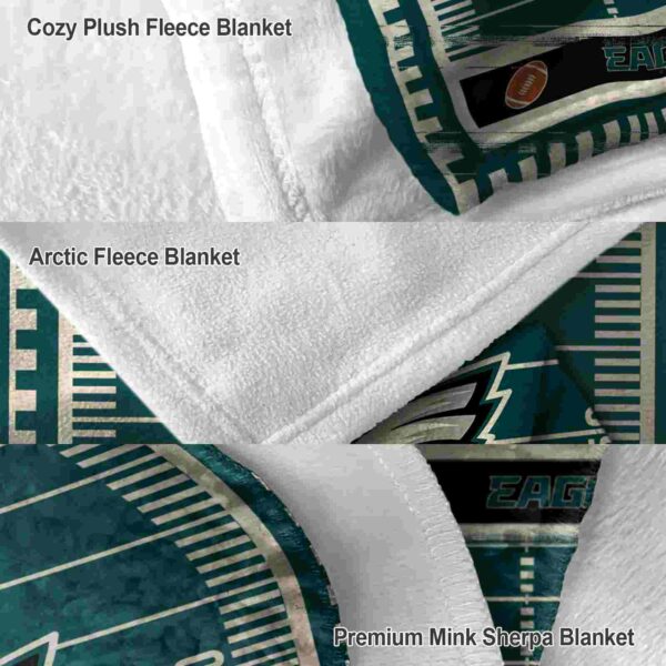philadelphia eagles football field green blanket premium grade