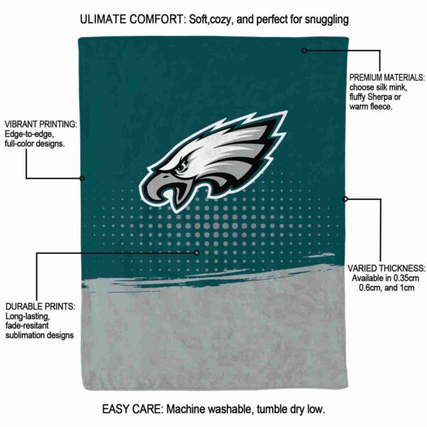 philadelphia eagles gradient dots green blanket new arrival