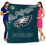 philadelphia eagles grunge texture green blanket best selling