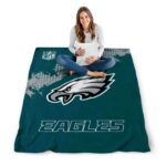philadelphia eagles grunge texture green blanket best selling