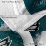 philadelphia eagles grunge texture green blanket best selling