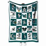 philadelphia eagles mickey minnie green white blanket best selling