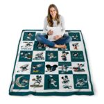 philadelphia eagles mickey minnie green white blanket best selling
