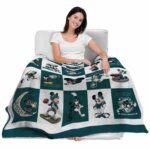 philadelphia eagles mickey minnie green white blanket best selling