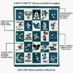 philadelphia eagles mickey minnie green white blanket best selling