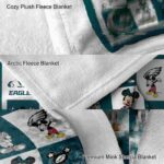 philadelphia eagles mickey minnie green white blanket best selling