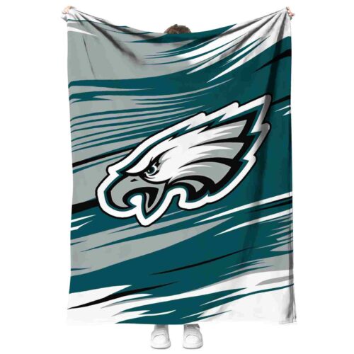 philadelphia eagles paint streaks green white blanket best selling