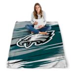 philadelphia eagles paint streaks green white blanket high quality