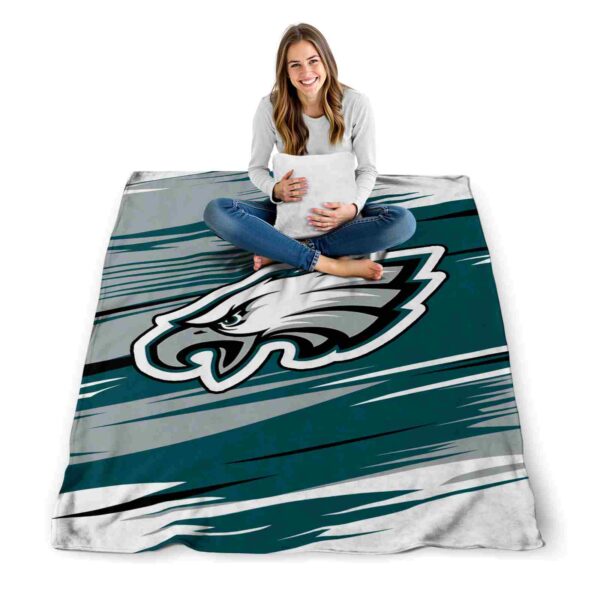philadelphia eagles paint streaks green white blanket high quality